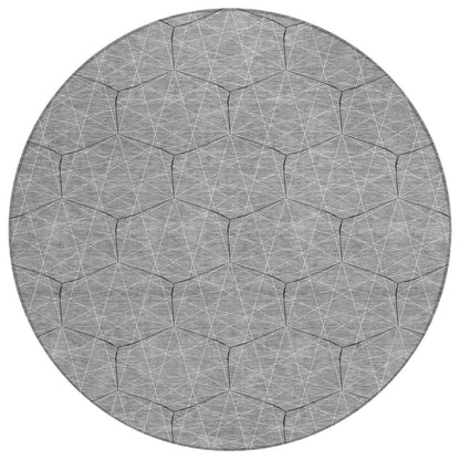 LOOMLAN Rugs Alina Gray Washable Indoor-Outdoor Rug