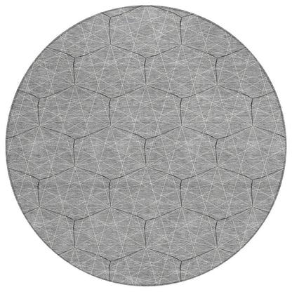 LOOMLAN Rugs Alina Gray Washable Indoor-Outdoor Rug