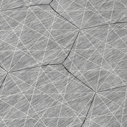 LOOMLAN Rugs Alina Gray Washable Indoor-Outdoor Rug