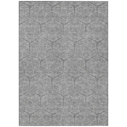 LOOMLAN Rugs Alina Gray Washable Indoor-Outdoor Rug