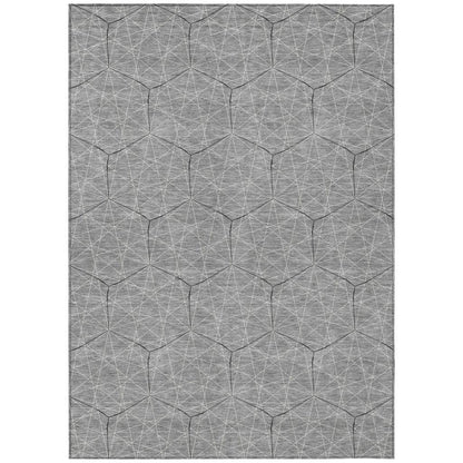 LOOMLAN Rugs Alina Gray Washable Indoor-Outdoor Rug