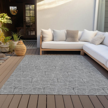LOOMLAN Rugs Alina Gray Washable Indoor-Outdoor Rug