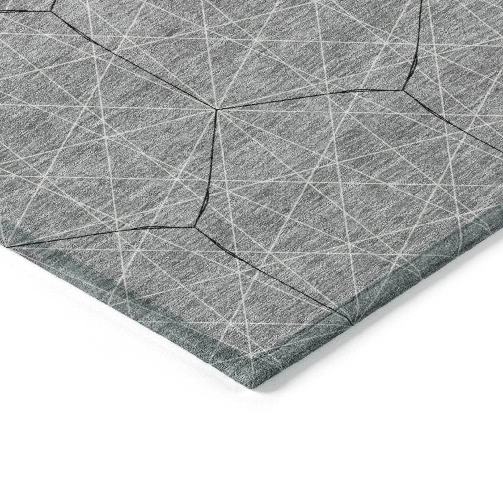 LOOMLAN Rugs Alina Gray Washable Indoor-Outdoor Rug