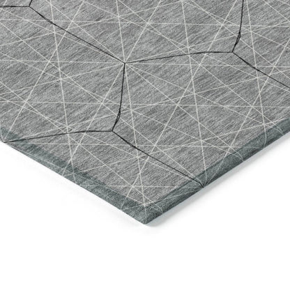 LOOMLAN Rugs Alina Gray Washable Indoor-Outdoor Rug