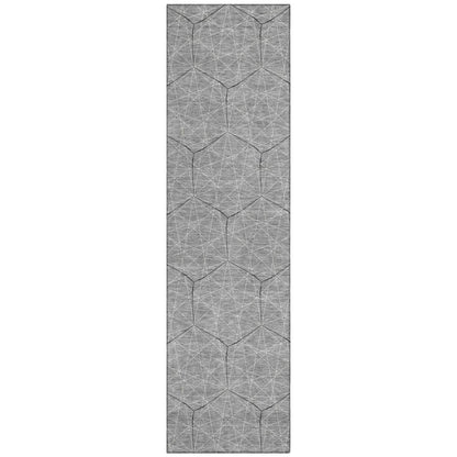 LOOMLAN Rugs Alina Gray Washable Indoor-Outdoor Rug