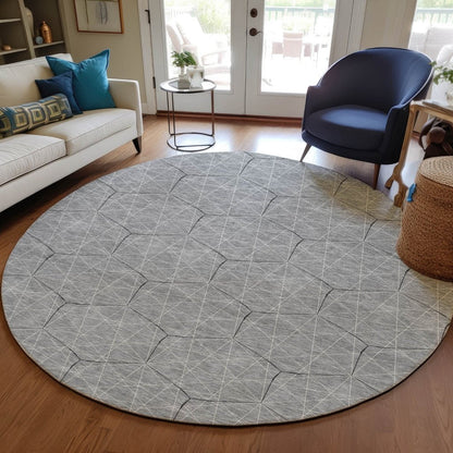 LOOMLAN Rugs Alina Gray Washable Indoor-Outdoor Rug