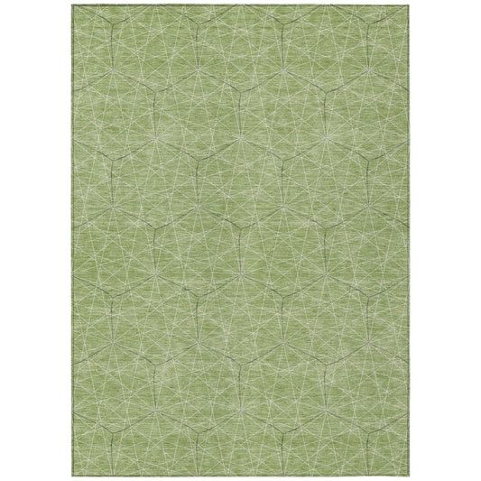 LOOMLAN Rugs Alina Green Washable Indoor-Outdoor Rug