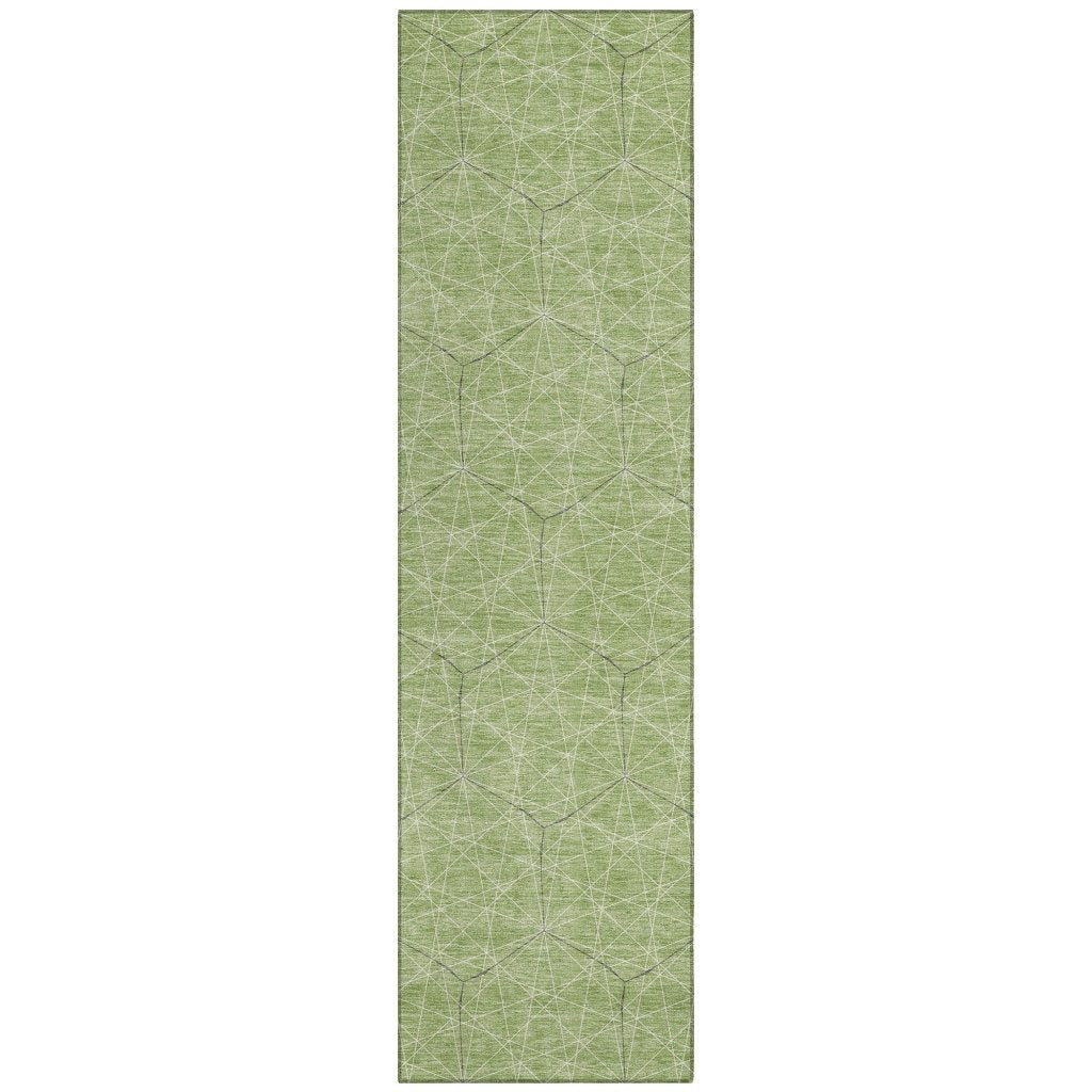 LOOMLAN Rugs Alina Green Washable Indoor-Outdoor Rug