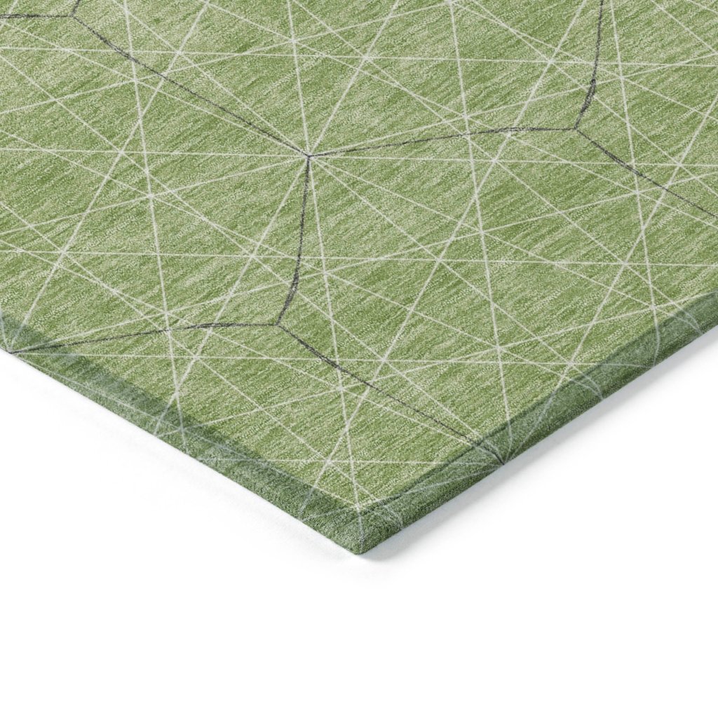 LOOMLAN Rugs Alina Green Washable Indoor-Outdoor Rug