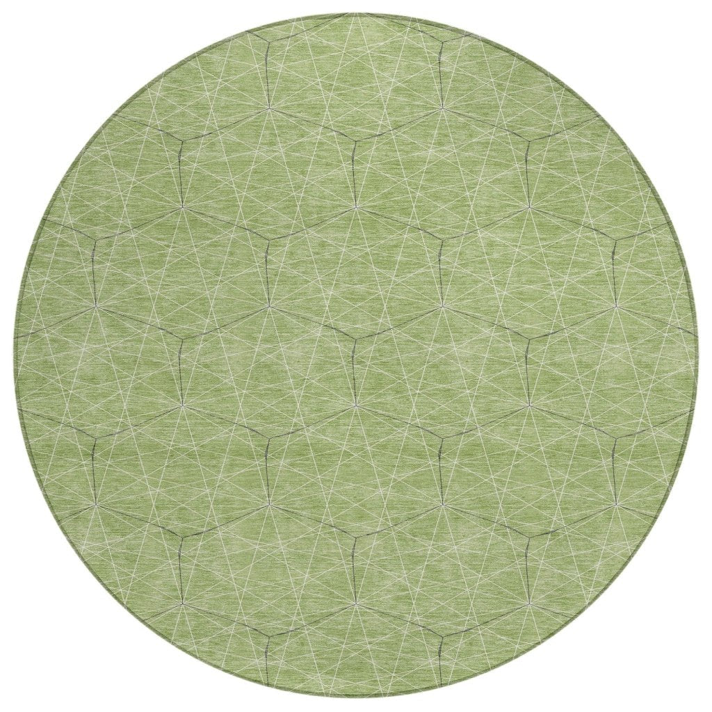 LOOMLAN Rugs Alina Green Washable Indoor-Outdoor Rug