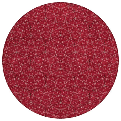 LOOMLAN Rugs Alina Red Washable Indoor-Outdoor Rug