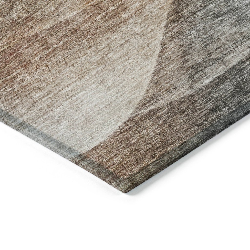 LOOMLAN Rugs Alora Brown Washable Indoor-Outdoor Rug
