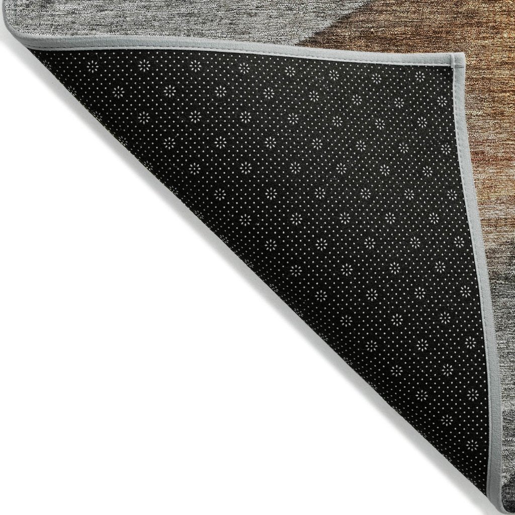 LOOMLAN Rugs Alora Brown Washable Indoor-Outdoor Rug