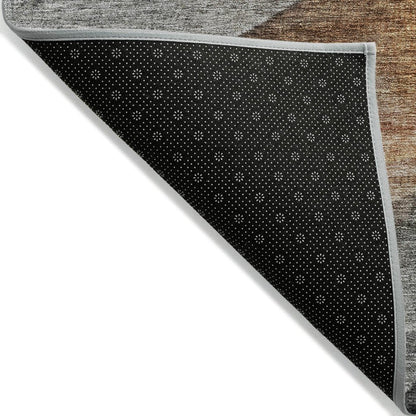 LOOMLAN Rugs Alora Brown Washable Indoor-Outdoor Rug