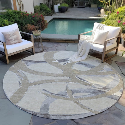 LOOMLAN Rugs Aloura Beige Washable Indoor-Outdoor Rug