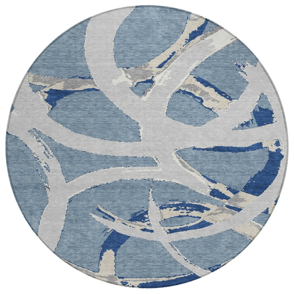 LOOMLAN Rugs Aloura Denim Washable Indoor-Outdoor Rug