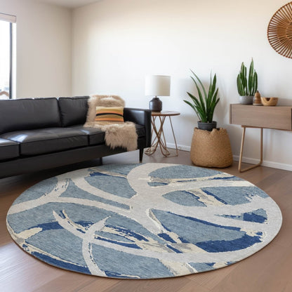 LOOMLAN Rugs Aloura Denim Washable Indoor-Outdoor Rug