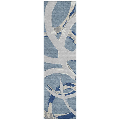 LOOMLAN Rugs Aloura Denim Washable Indoor-Outdoor Rug
