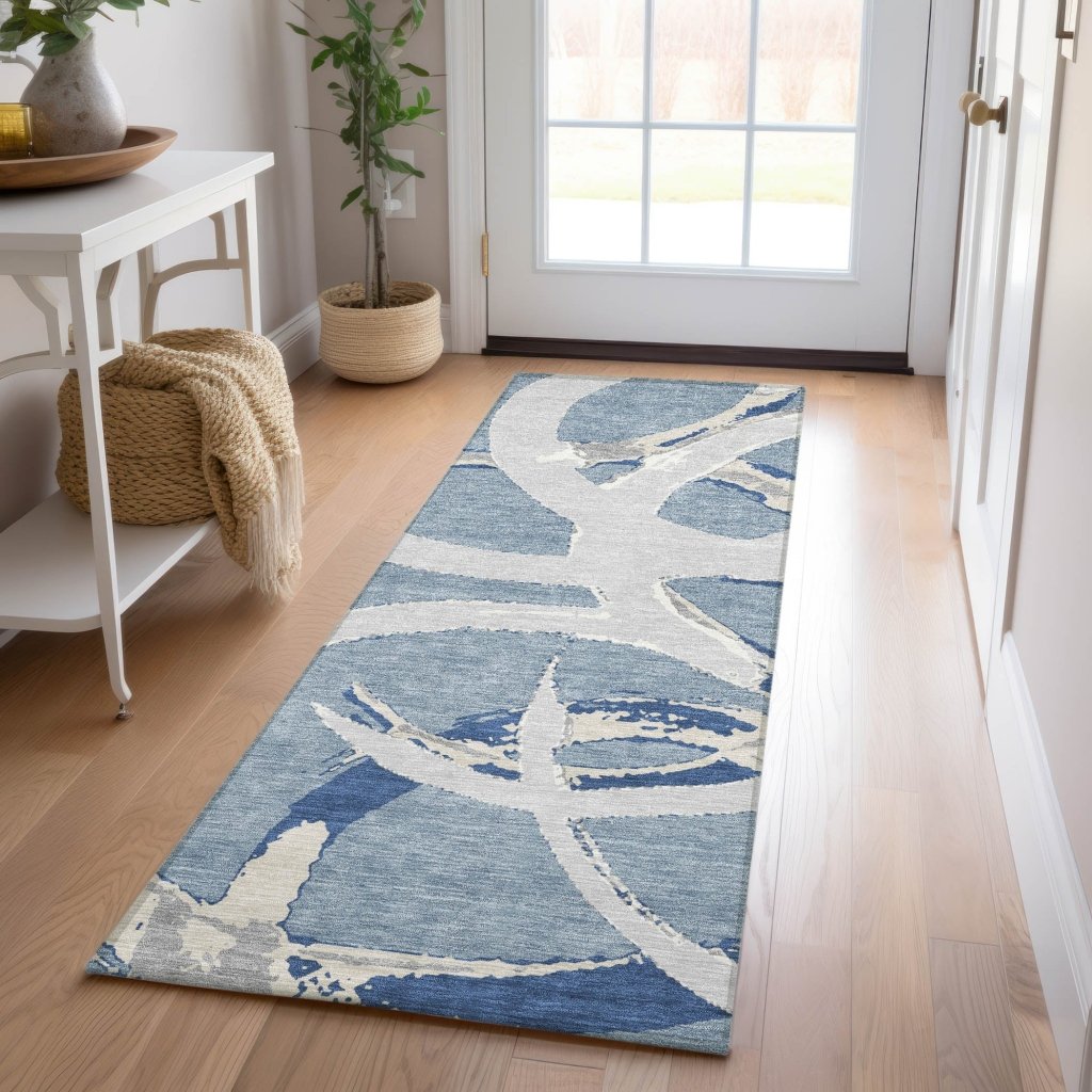 LOOMLAN Rugs Aloura Denim Washable Indoor-Outdoor Rug