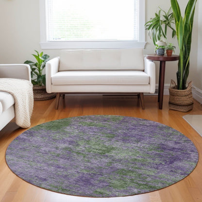 LOOMLAN Rugs Althea Purple Washable Indoor-Outdoor Rug