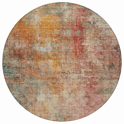 LOOMLAN Rugs Amalina Brown Washable Indoor-Outdoor Rug