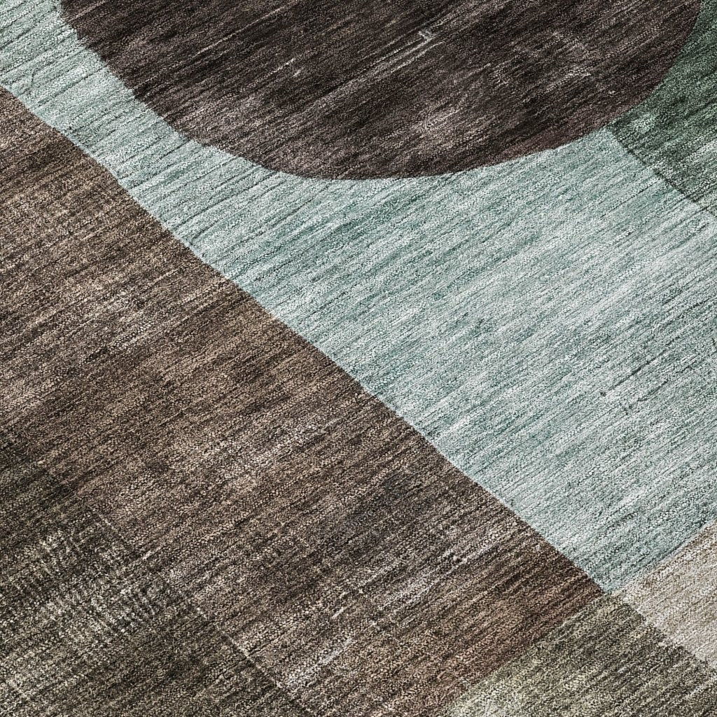 LOOMLAN Rugs Amara Brown Washable Indoor-Outdoor Rug