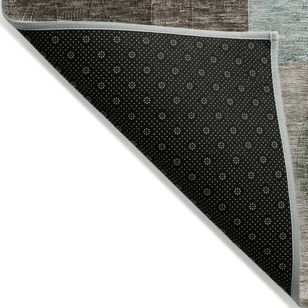 LOOMLAN Rugs Amara Brown Washable Indoor-Outdoor Rug