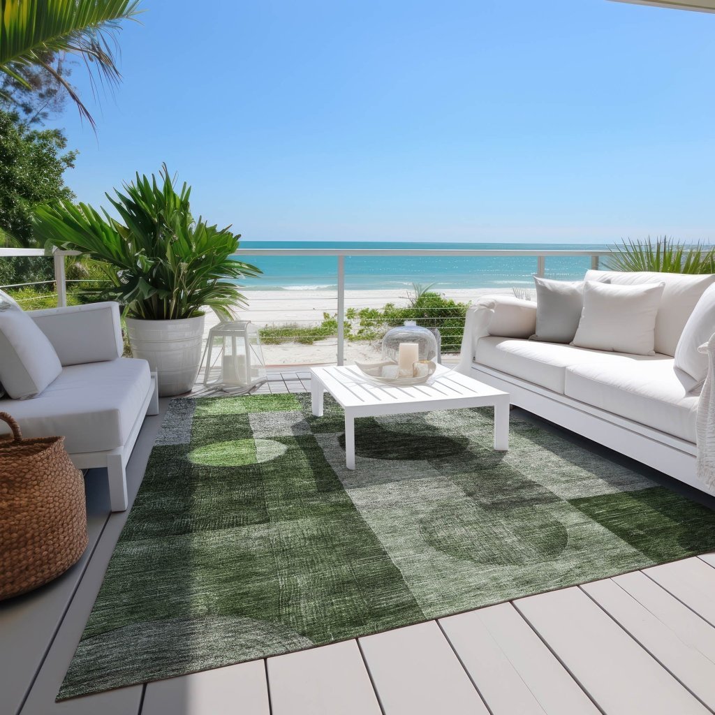 LOOMLAN Rugs Amara Fern Washable Indoor-Outdoor Rug