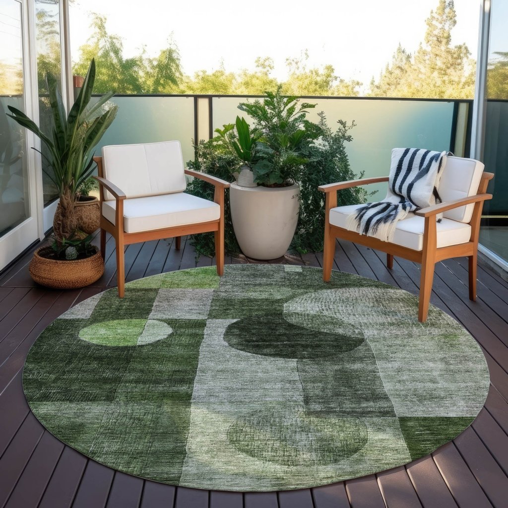 LOOMLAN Rugs Amara Fern Washable Indoor-Outdoor Rug