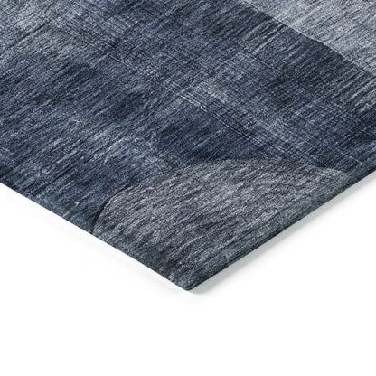 LOOMLAN Rugs Amara Navy Washable Indoor-Outdoor Rug