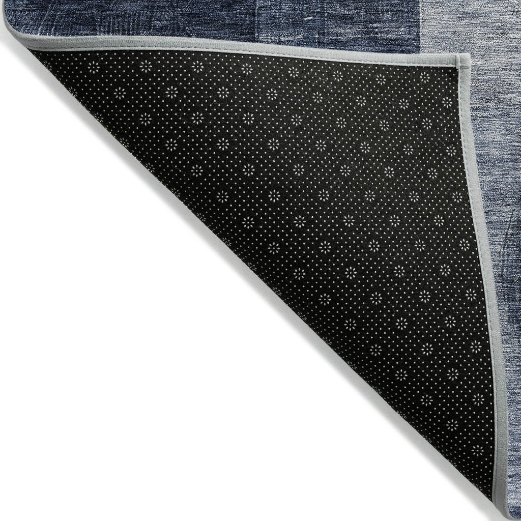 LOOMLAN Rugs Amara Navy Washable Indoor-Outdoor Rug