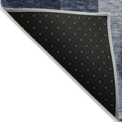 LOOMLAN Rugs Amara Navy Washable Indoor-Outdoor Rug