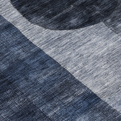 LOOMLAN Rugs Amara Navy Washable Indoor-Outdoor Rug