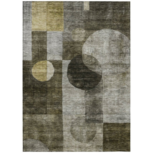 LOOMLAN Rugs Amara Taupe Washable Indoor-Outdoor Rug