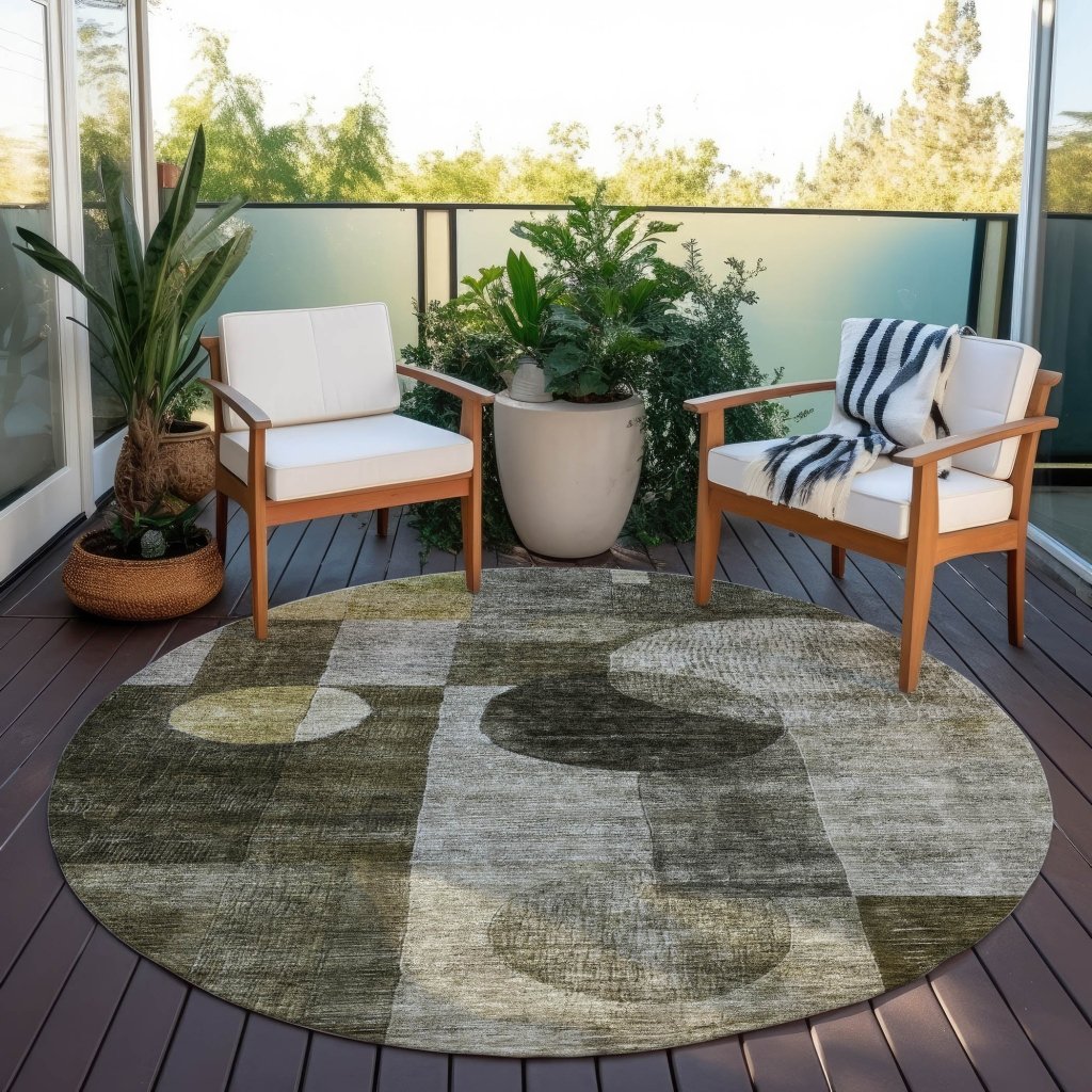 LOOMLAN Rugs Amara Taupe Washable Indoor-Outdoor Rug