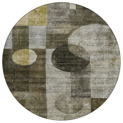 LOOMLAN Rugs Amara Taupe Washable Indoor-Outdoor Rug