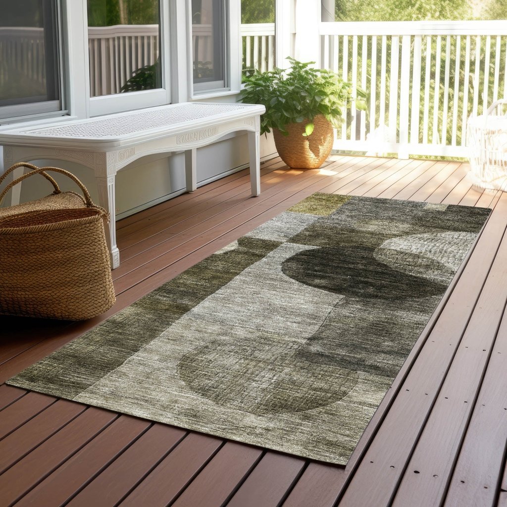 LOOMLAN Rugs Amara Taupe Washable Indoor-Outdoor Rug