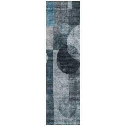 LOOMLAN Rugs Amara Teal Washable Indoor-Outdoor Rug
