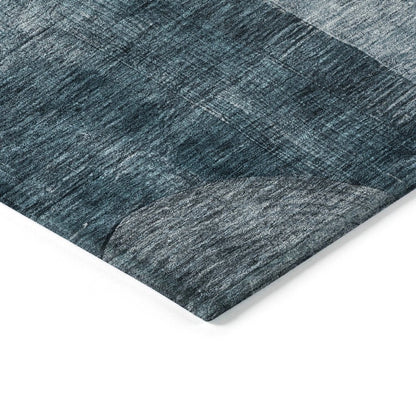 LOOMLAN Rugs Amara Teal Washable Indoor-Outdoor Rug