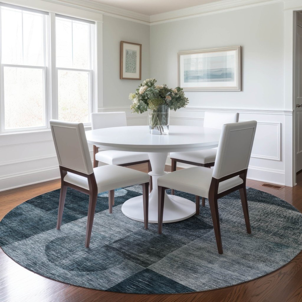 LOOMLAN Rugs Amara Teal Washable Indoor-Outdoor Rug