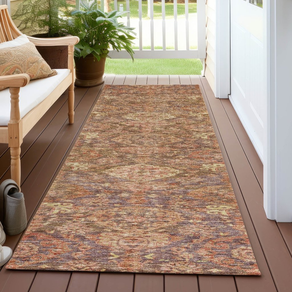 LOOMLAN Rugs Ambray Brown Washable Indoor-Outdoor Rug