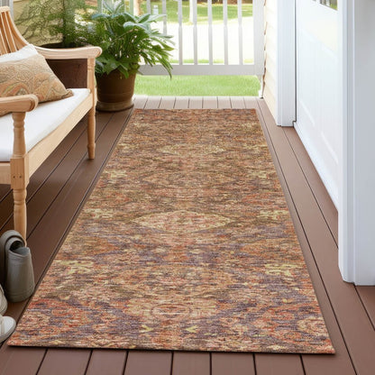 LOOMLAN Rugs Ambray Brown Washable Indoor-Outdoor Rug