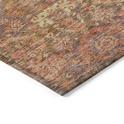 LOOMLAN Rugs Ambray Brown Washable Indoor-Outdoor Rug