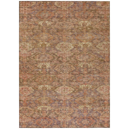 LOOMLAN Rugs Ambray Brown Washable Indoor-Outdoor Rug
