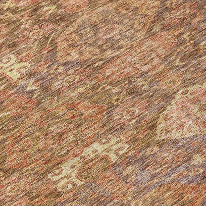 LOOMLAN Rugs Ambray Brown Washable Indoor-Outdoor Rug