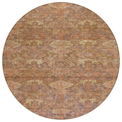 LOOMLAN Rugs Ambray Brown Washable Indoor-Outdoor Rug
