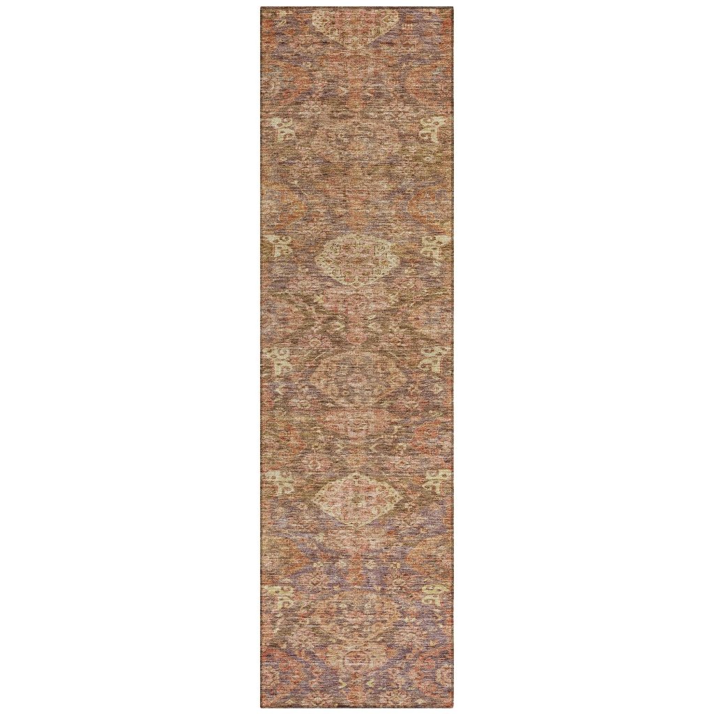 LOOMLAN Rugs Ambray Brown Washable Indoor-Outdoor Rug