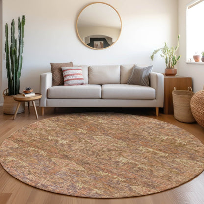 LOOMLAN Rugs Ambray Brown Washable Indoor-Outdoor Rug