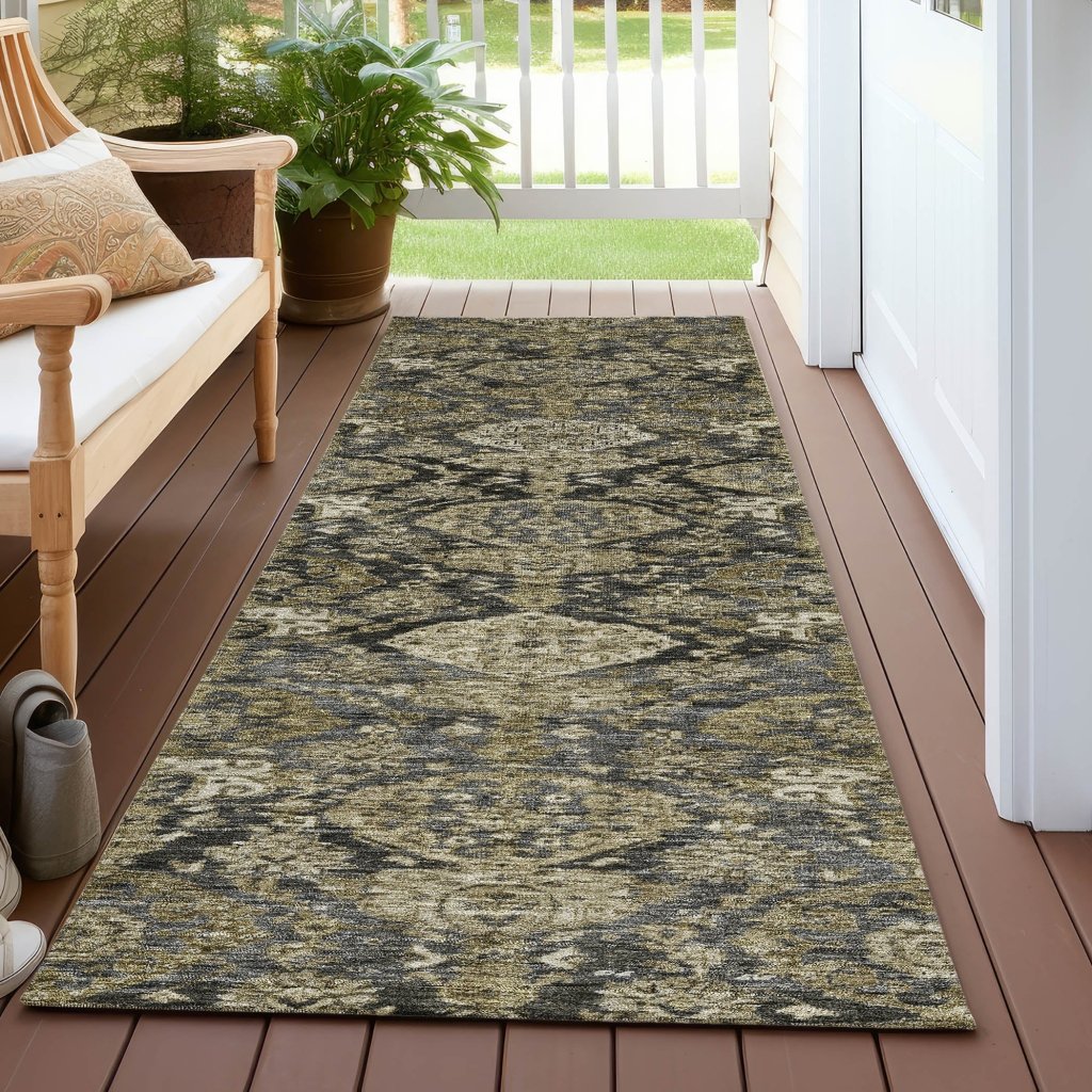 LOOMLAN Rugs Ambray Gray Washable Indoor-Outdoor Rug