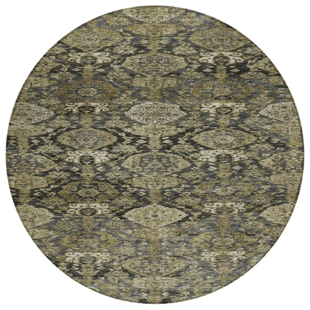 LOOMLAN Rugs Ambray Gray Washable Indoor-Outdoor Rug